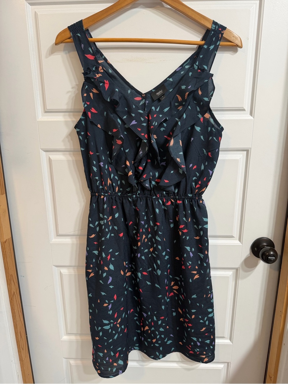 Willow Navy Midi Dress with Multicolor Confetti